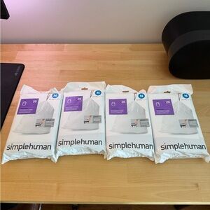 Simplehuman size N White Trash Bags (79 total bags)